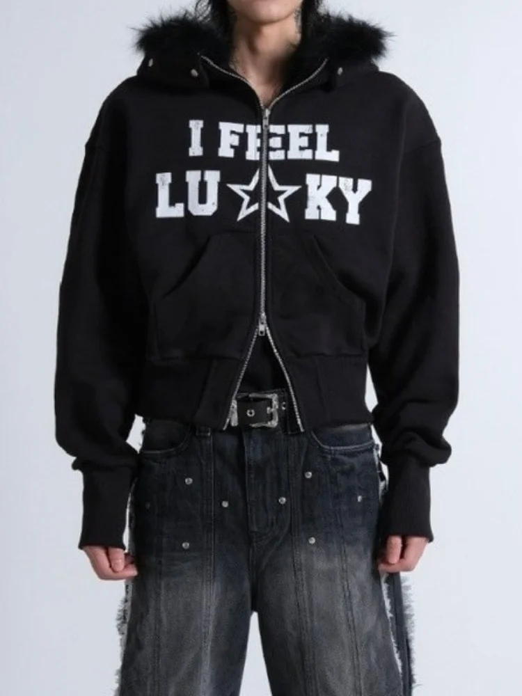 Loose Fur Collar Zip Up Hoodie Street Hip Hop Unisex Sweatshirt Warm For Men Women Autumn Winter
Loose Fur Collar Zip Up Hoodie Street Hip Hop Unisex Sweatshirt Warm For Men Women Autumn Winter