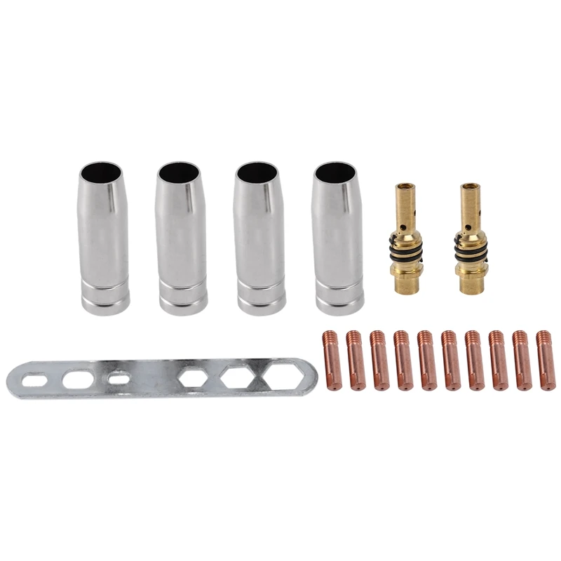 17Pcs/Set 15Ak Mig/ Welding Nozzle Contact Tips 0.8X25mm M6 Gas Connector Holder Set
17Pcs/Set 15Ak Mig/ Welding Nozzle Contact Tips 0.8X25mm M6 Gas Connector Holder Set