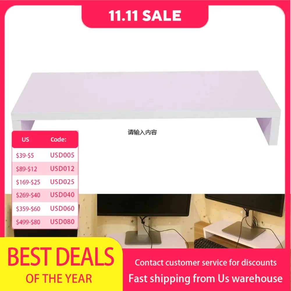 Monitor Height Increasing Bracket ,Wooden Monitor Stand LED Computer Monitor Riser Desktop Organizer Display Rack Purplish White
Monitor Height Increasing Bracket ,Wooden Monitor Stand LED Computer Monitor Riser Desktop Organizer Display Rack Purplish White