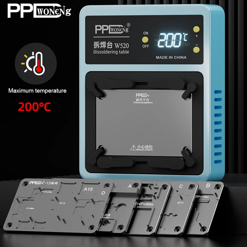 Умная нагревательная платформа PPD W520 для материнской платы iPhone 11 ~ 14pro Max, точечная матрица, распознавание лица, чип процессора, ремонтный прибор для распайки
Умная нагревательная платформа PPD W520 для материнской платы iPhone 11 ~ 14pro Max, точечная матрица, распознавание лица, чип процессора, ремонтный прибор для распайки