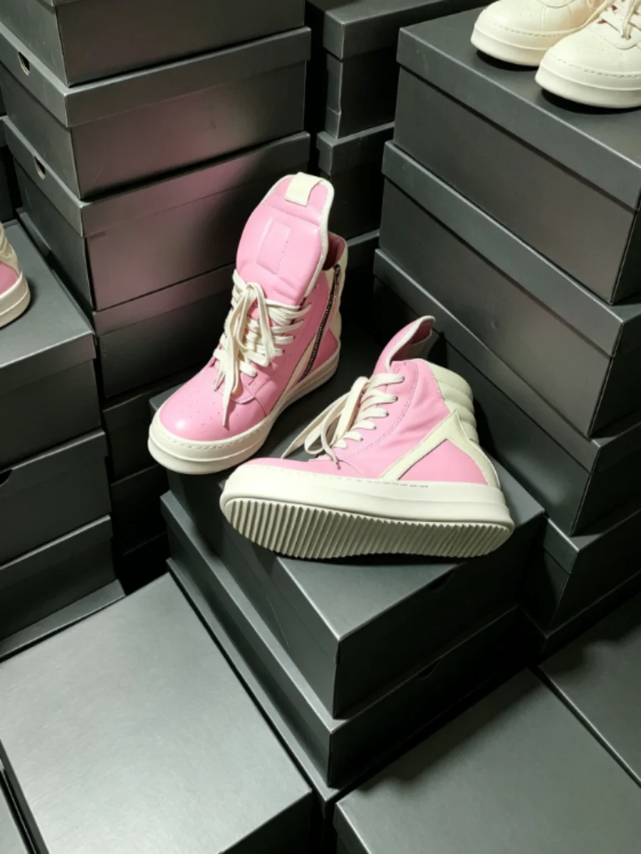 R-o Classic Pink Leather High Top Shoe Retro Men Boots Sneaker ZIP Women Casual Shoes Lace Up Sneakers Luxury Gray Ankle Boot
R-o Classic Pink Leather High Top Shoe Retro Men Boots Sneaker ZIP Women Casual Shoes Lace Up Sneakers Luxury Gray Ankle Boot