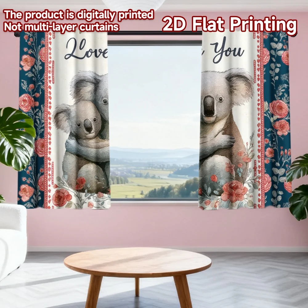 2D flat printing 2pcs Window Treatment Curtains Mother's Day Koala Hug Digital Printed Polyester Drapes Party Decorations Use
2D flat printing 2pcs Window Treatment Curtains Mother's Day Koala Hug Digital Printed Polyester Drapes Party Decorations Use