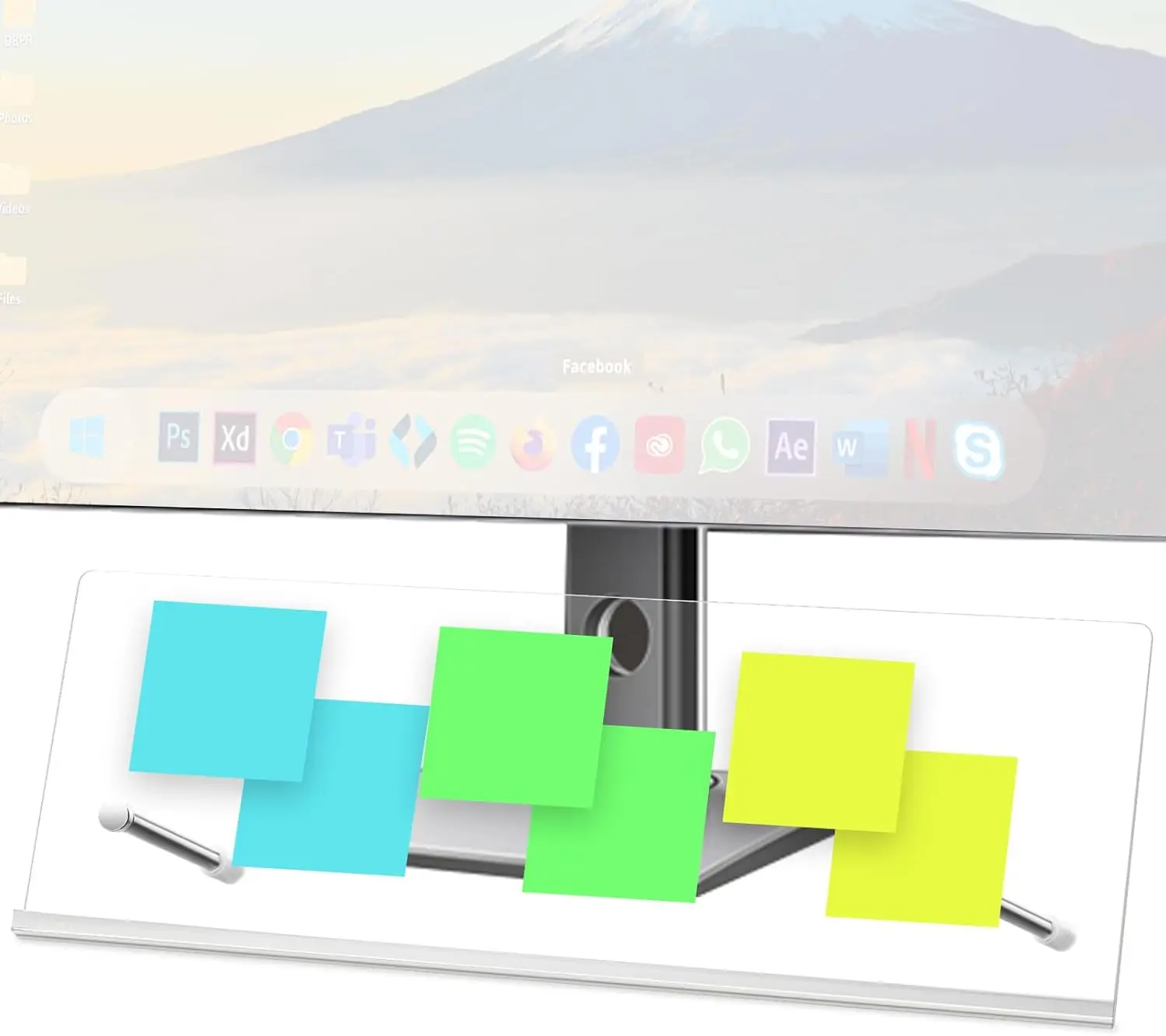 Under Monitor Memo Board 14x5, Sticky Note Holder for Desk Organization, Space-Saving & Movable
Under Monitor Memo Board 14x5, Sticky Note Holder for Desk Organization, Space-Saving & Movable