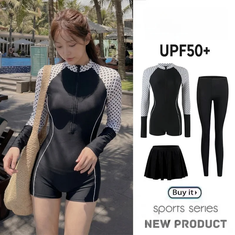 Ins Style Women's Long Sleeve Wetsuit Swimsuit Quick Dry Surfing Scuba Diving Suit Flat Footprint Slimming Jellyfish Design
Ins Style Women's Long Sleeve Wetsuit Swimsuit Quick Dry Surfing Scuba Diving Suit Flat Footprint Slimming Jellyfish Design