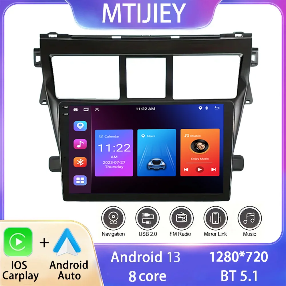 For Toyota Vios 2009-2014 For Android13 2Din Car Stereo Radio For Wireless Car Playback And Android Auto GPS WIFI FM carplay
For Toyota Vios 2009-2014 For Android13 2Din Car Stereo Radio For Wireless Car Playback And Android Auto GPS WIFI FM carplay