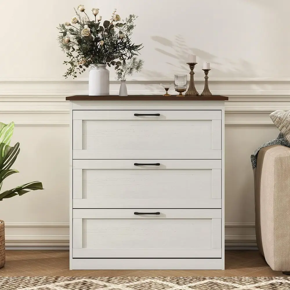 Wooden 3 Drawer Dresser for Bedroom, Storage Furniture in Rustic Oak White
Wooden 3 Drawer Dresser for Bedroom, Storage Furniture in Rustic Oak White