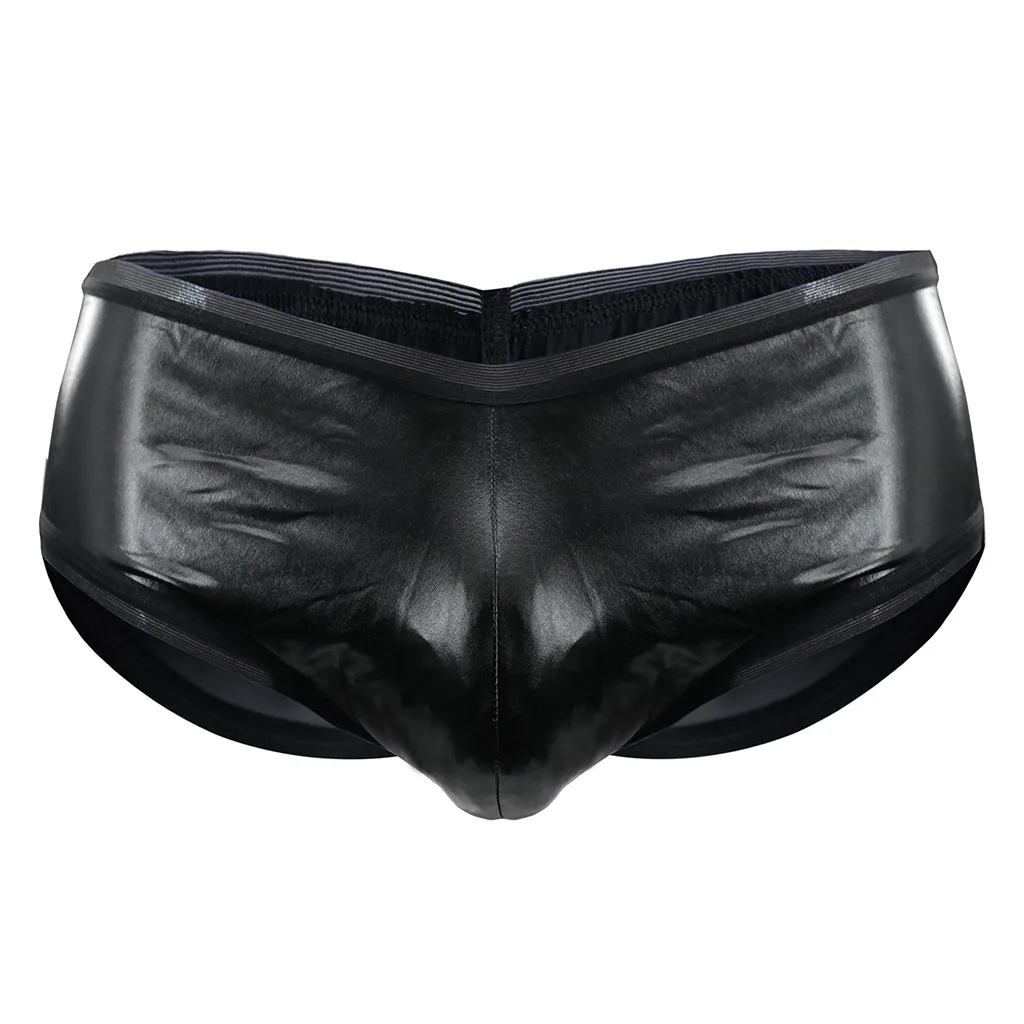 Men's Leather-Like Stretch Briefs, Sexy Low-Rise Tight Fit Pouch Underwear
Men's Leather-Like Stretch Briefs, Sexy Low-Rise Tight Fit Pouch Underwear