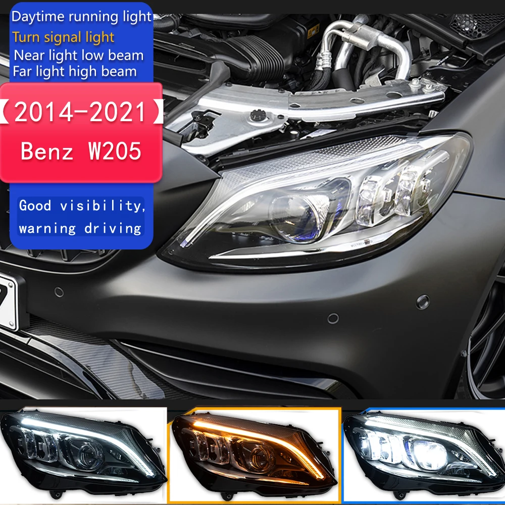 Head Lamp For Benz W205 Headlights 2014-2021 C200 C260 DRL H7 LED Bi Xenon Bulb Assembly upgrade Dynamic Signal Accessories 
Head Lamp For Benz W205 Headlights 2014-2021 C200 C260 DRL H7 LED Bi Xenon Bulb Assembly upgrade Dynamic Signal Accessories