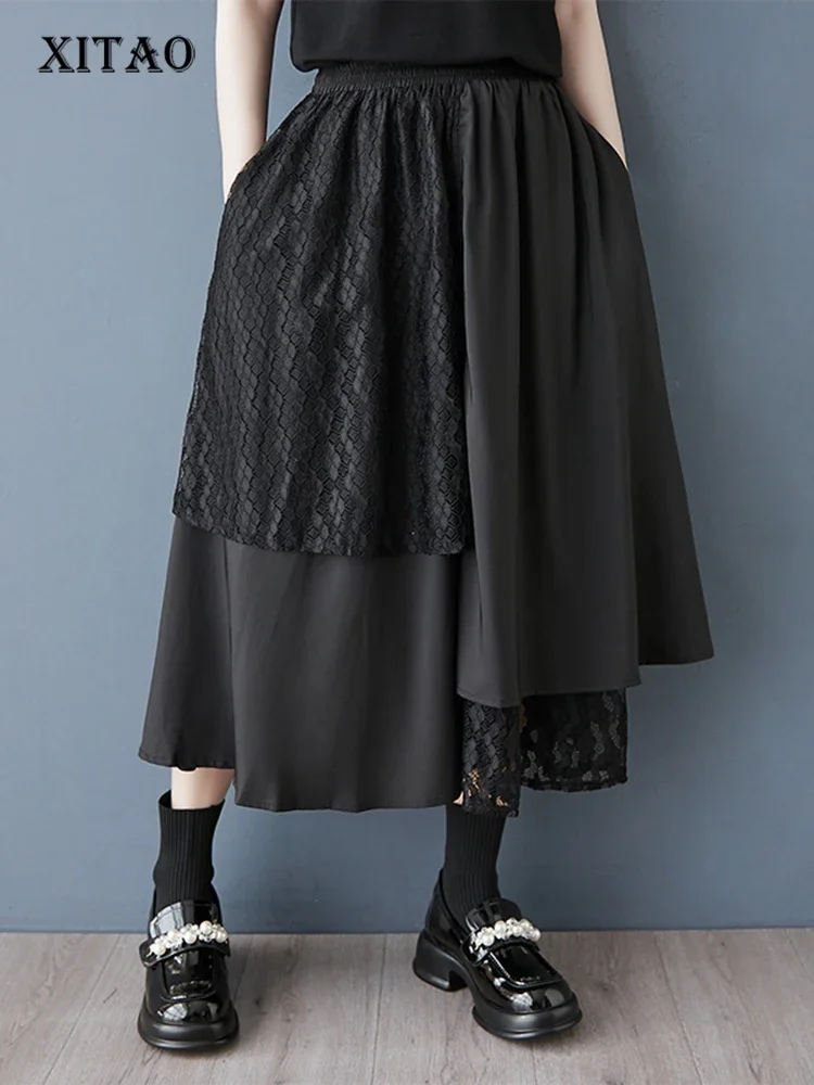 XITAO Patchwork Mesh Asymmetric Skirt Casual Solid Color Wide-leg Loose Fitting New Slimming Korea Spring Female Skirt GYX1526
XITAO Patchwork Mesh Asymmetric Skirt Casual Solid Color Wide-leg Loose Fitting New Slimming Korea Spring Female Skirt GYX1526