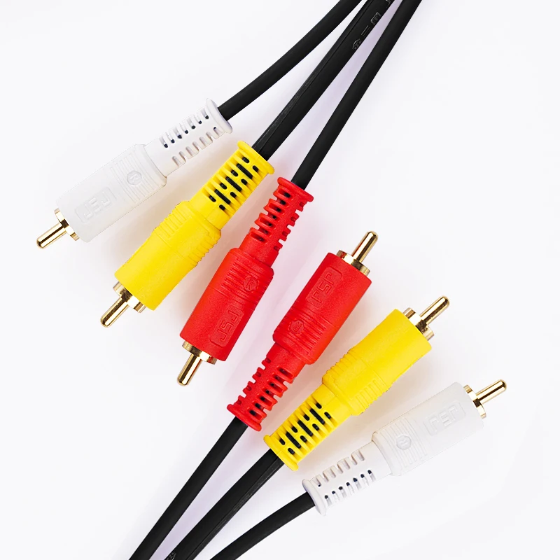 DigiZulu 3RCA Male to 3RCA Male RCA Composite AV Cable 24K Gold Plated OFC for Home Theatre DVD VCD Headphone Audio Video Cable
DigiZulu 3RCA Male to 3RCA Male RCA Composite AV Cable 24K Gold Plated OFC for Home Theatre DVD VCD Headphone Audio Video Cable
