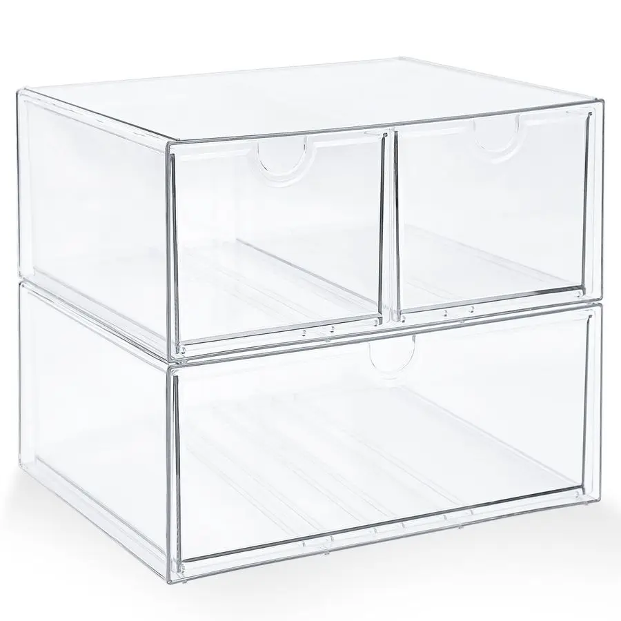 Acrylic Drawer Makeup Organizer with 3 Drawers, Clear Stackable Storage for Baby Bottles, Craft, Jewelry amp Hair Accessories, M
Acrylic Drawer Makeup Organizer with 3 Drawers, Clear Stackable Storage for Baby Bottles, Craft, Jewelry amp Hair Accessories, M