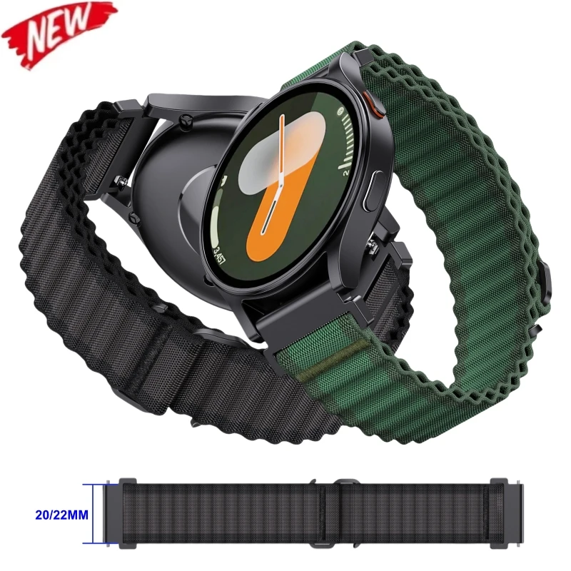 20mm 22mm Nylon Band For Samsung Watch 7 44/40mm Watch3 45mm Strap For Samsung Watch 46mm Watch6 47/43mm Watch5 44/40mm Bracelet
20mm 22mm Nylon Band For Samsung Watch 7 44/40mm Watch3 45mm Strap For Samsung Watch 46mm Watch6 47/43mm Watch5 44/40mm Bracelet