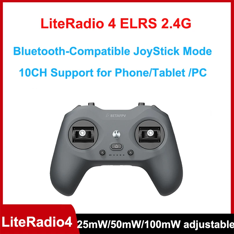 BETAFPV LiteRadio 4 Радиопередатчик ELRS 2,4G 10 каналов 25 МВт/50 МВт/100 МВт Регулируемый Bluetooth-совместимый режим JoyStick для дронов
BETAFPV LiteRadio 4 Радиопередатчик ELRS 2,4G 10 каналов 25 МВт/50 МВт/100 МВт Регулируемый Bluetooth-совместимый режим JoyStick для дронов