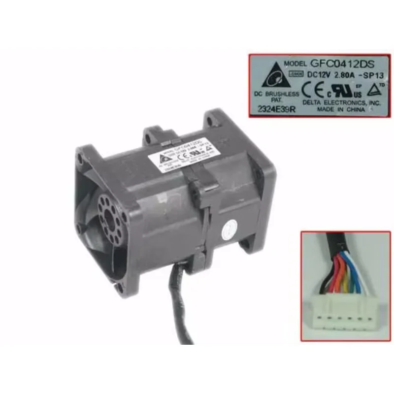Delta Electronics GFC0412DS SP13 DC 12 В 2,80 А 40x40x56 мм 8-проводной охлаждающий вентилятор для сервера
Delta Electronics GFC0412DS SP13 DC 12 В 2,80 А 40x40x56 мм 8-проводной охлаждающий вентилятор для сервера