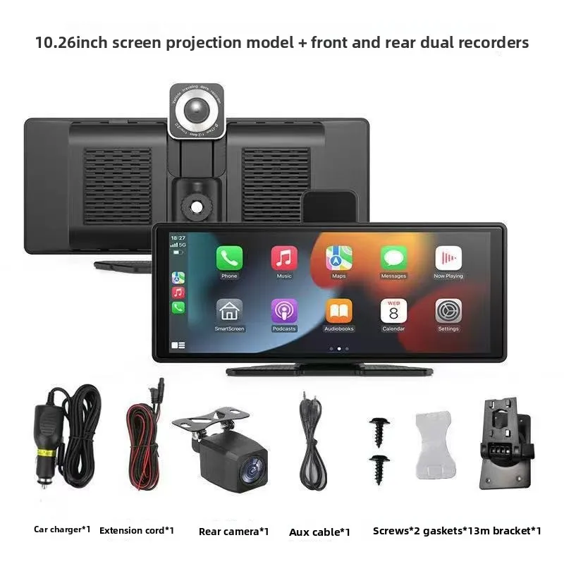 Cross-border 10.26-inch carplay front and rear dual-recording driving recorder, car PND multimedia player navigation
Cross-border 10.26-inch carplay front and rear dual-recording driving recorder, car PND multimedia player navigation