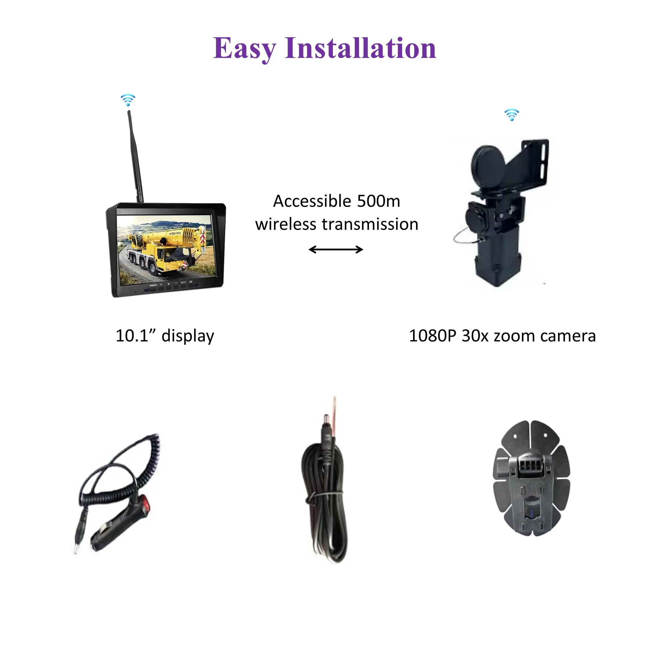 【HOT】10.1 inch HD 1080P 2.4G Digital Wireless Tower Crane 30x Zoom HD Monitoring System
【HOT】10.1 inch HD 1080P 2.4G Digital Wireless Tower Crane 30x Zoom HD Monitoring System