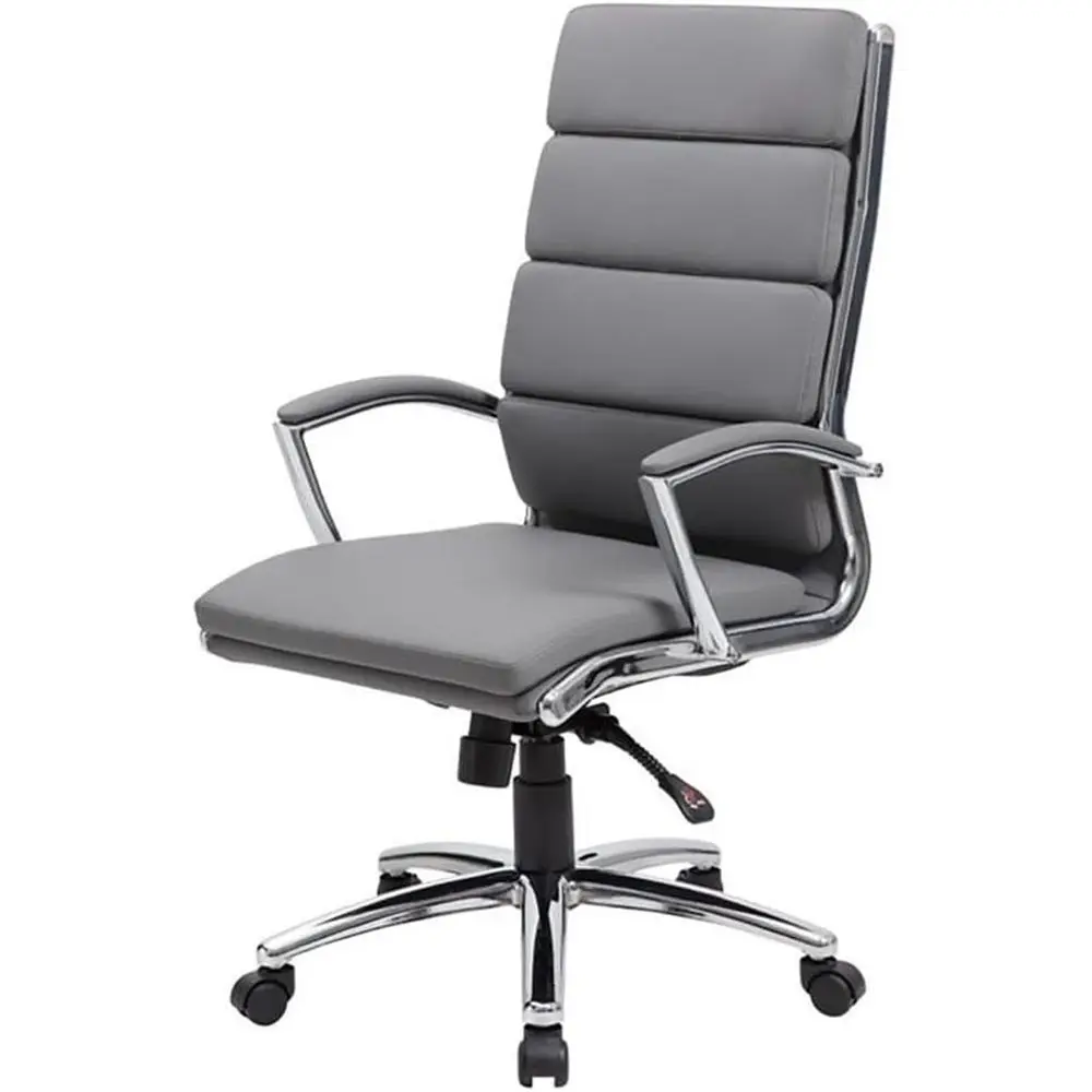 Adjustable Gray Upholstered Office Chair with Chrome Arms and Base, Pneumatic Seat Control, 47H x 27W
Adjustable Gray Upholstered Office Chair with Chrome Arms and Base, Pneumatic Seat Control, 47H x 27W
