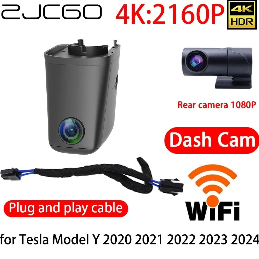ZJCGO 4K DVR Dash Cam Wifi Front Rear Camera 24h Monitor for Tesla Model 3 2017 2018 2019 2020 2021 2022 2023 2024
ZJCGO 4K DVR Dash Cam Wifi Front Rear Camera 24h Monitor for Tesla Model 3 2017 2018 2019 2020 2021 2022 2023 2024