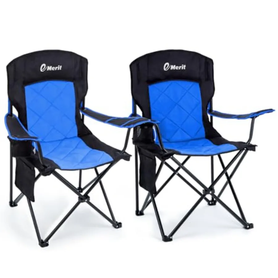 Outdoor camping chair: oversized padded quad-fold design, heavy-duty steel frame, black color, 350LB capacity, lumbar support,
Outdoor camping chair: oversized padded quad-fold design, heavy-duty steel frame, black color, 350LB capacity, lumbar support,