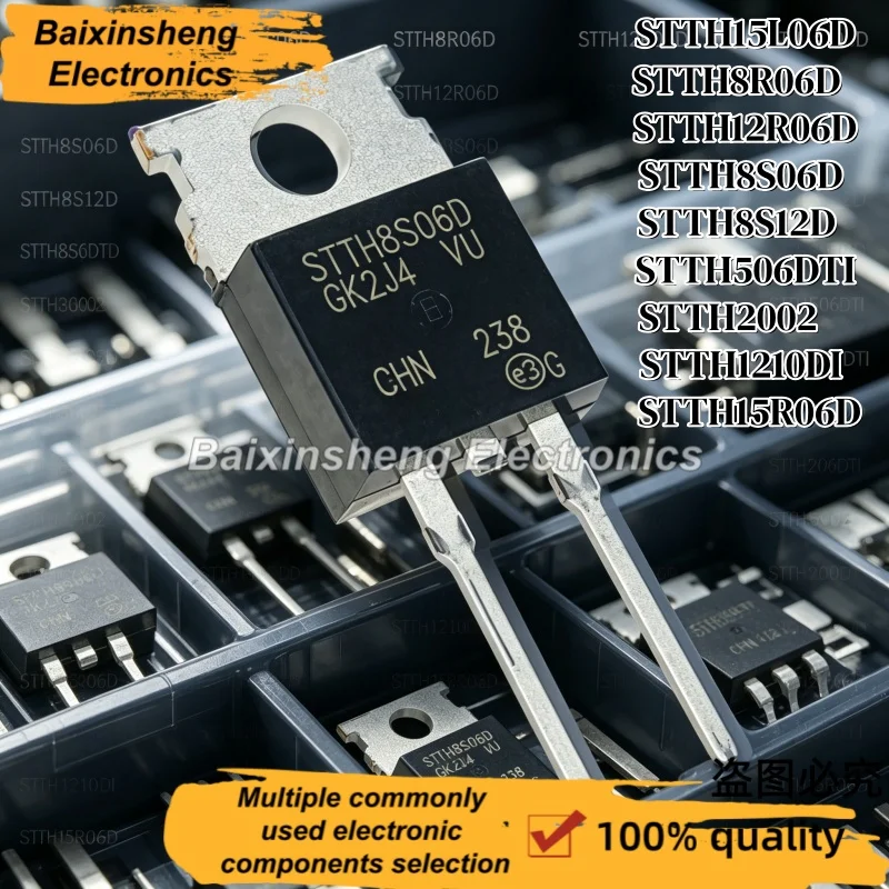 10PCS NEW STTH STTH15L06D STTH8R06D STTH12R06D STTH8S06D STTH8S12D STTH506DTI STTH2002 STTH1210DI STTH15R06D TO-220-2PIN
10PCS NEW STTH STTH15L06D STTH8R06D STTH12R06D STTH8S06D STTH8S12D STTH506DTI STTH2002 STTH1210DI STTH15R06D TO-220-2PIN