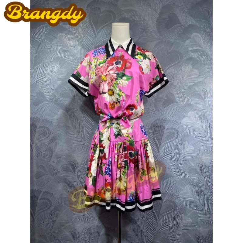 Brangdy luxury 2025 summer New lapel cotton printed top with mid-length dress set
Brangdy luxury 2025 summer New lapel cotton printed top with mid-length dress set