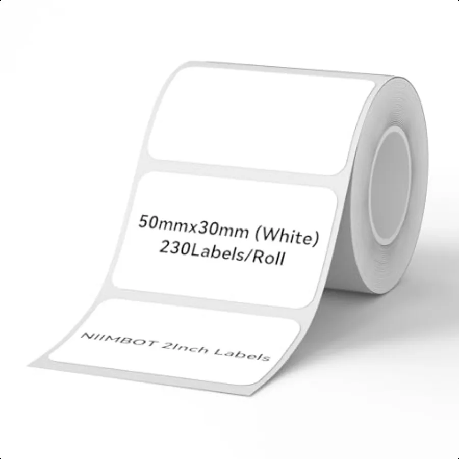 Labels for B1 B21 B3S Label Maker 50 x 30 mm 1.97'' x 1.18'' 230 Tapes Roll Thermal Label Tape Waterproof OilProof for Home Off
Labels for B1 B21 B3S Label Maker 50 x 30 mm 1.97'' x 1.18'' 230 Tapes Roll Thermal Label Tape Waterproof OilProof for Home Off