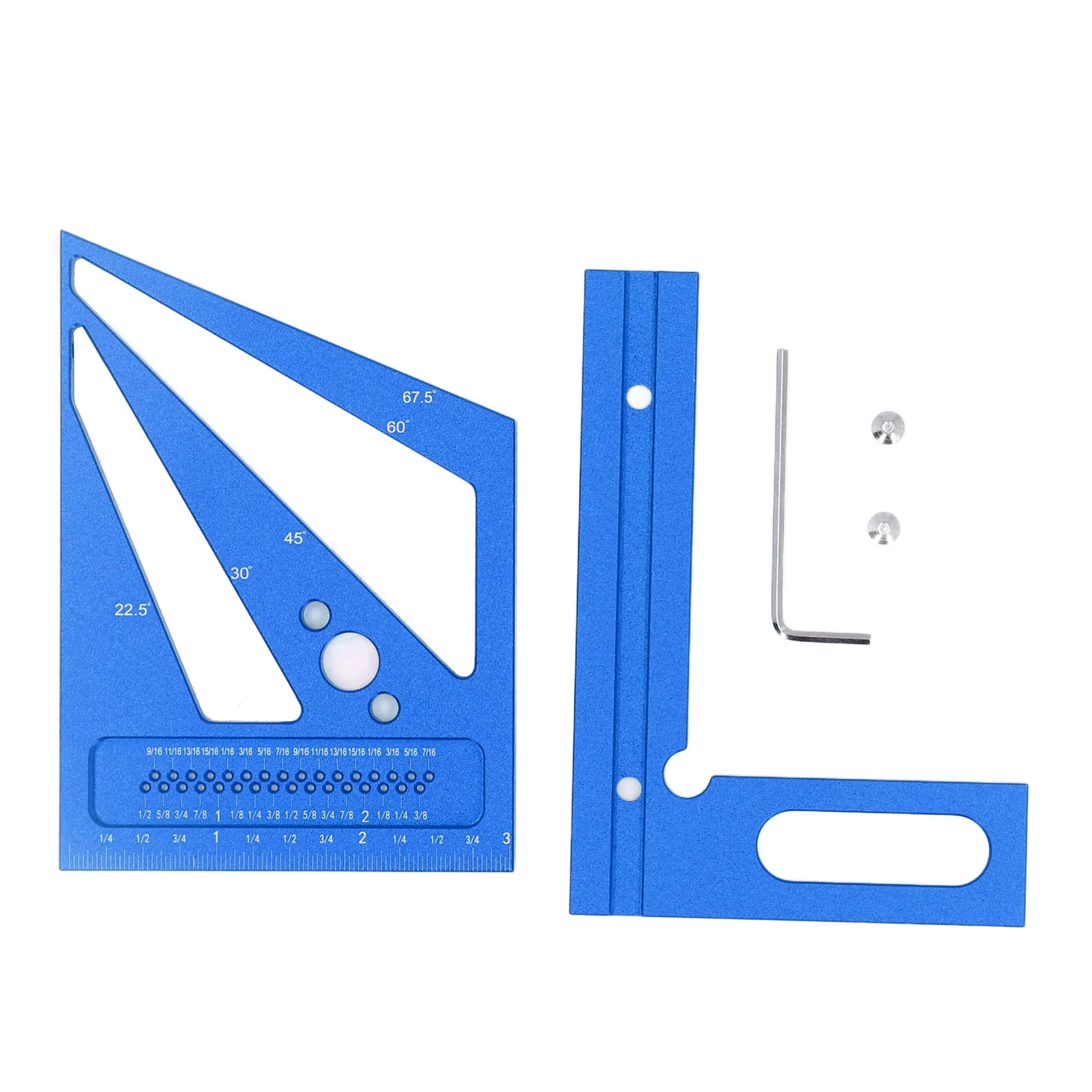 Woodworking Ruler Multifunctional Angle Measuring Ruler Aluminum Alloy Square Tool for Scribing and Marking Blue
Woodworking Ruler Multifunctional Angle Measuring Ruler Aluminum Alloy Square Tool for Scribing and Marking Blue