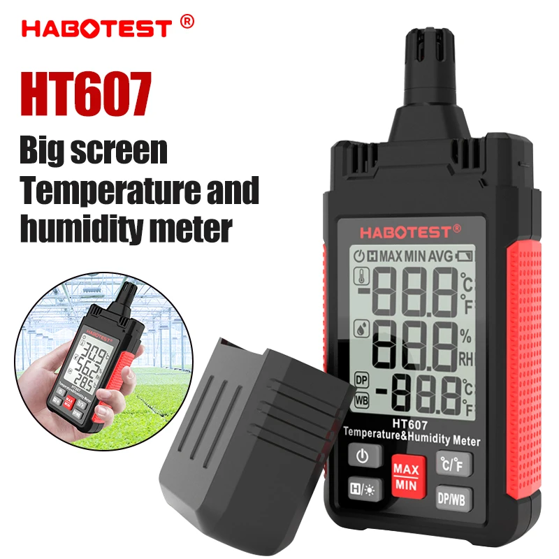 HABOTEST HT607 High-Precision Digital Thermo-Hygrometer - Professional Temperature & Humidity Meter for Laboratory, Agricultural
HABOTEST HT607 High-Precision Digital Thermo-Hygrometer - Professional Temperature & Humidity Meter for Laboratory, Agricultural