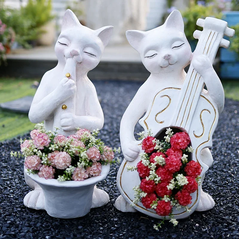 Garden Cat Musical Instrument Creative Flowerpot Decoration Animal Garden Balcony Villa Art Outdoor Decorations Arrangement
Garden Cat Musical Instrument Creative Flowerpot Decoration Animal Garden Balcony Villa Art Outdoor Decorations Arrangement