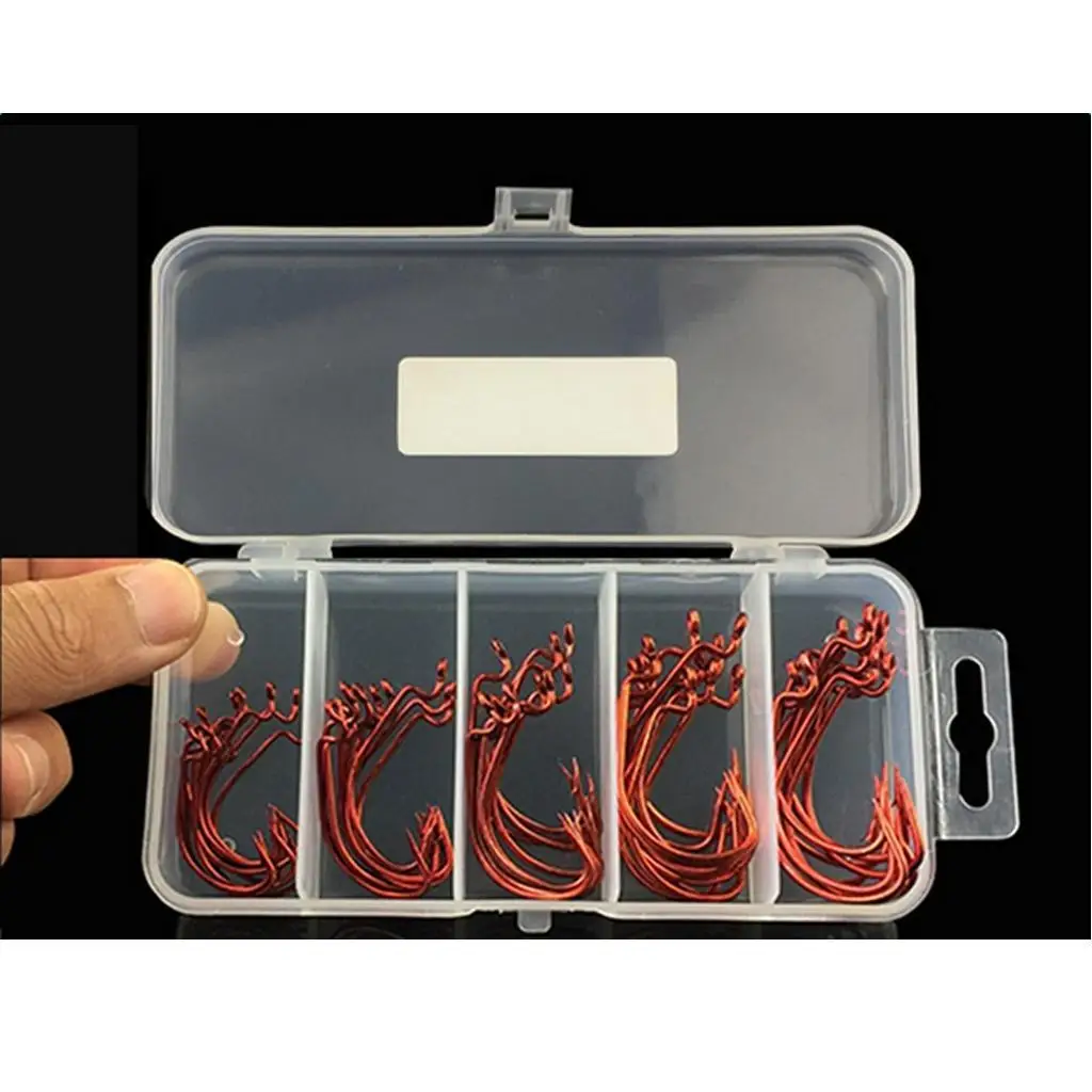 Wide Gap Crank Fishing Hooks High Carbon Steel Barbless Fishhook Set Box for Pond River Sea Fishing
Wide Gap Crank Fishing Hooks High Carbon Steel Barbless Fishhook Set Box for Pond River Sea Fishing