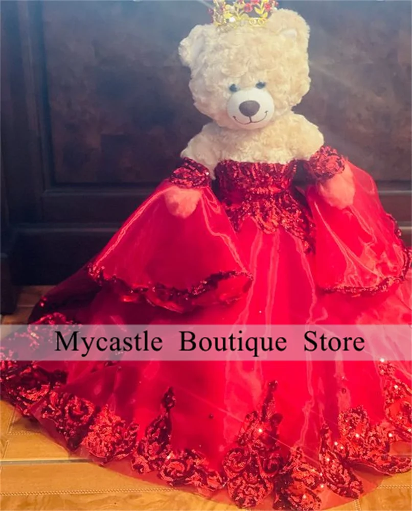 Red Lace Sequins Puff Sleeve Special Link For Personalized Quinceanera Teddy Bear Dress Tulle Appliques
Red Lace Sequins Puff Sleeve Special Link For Personalized Quinceanera Teddy Bear Dress Tulle Appliques