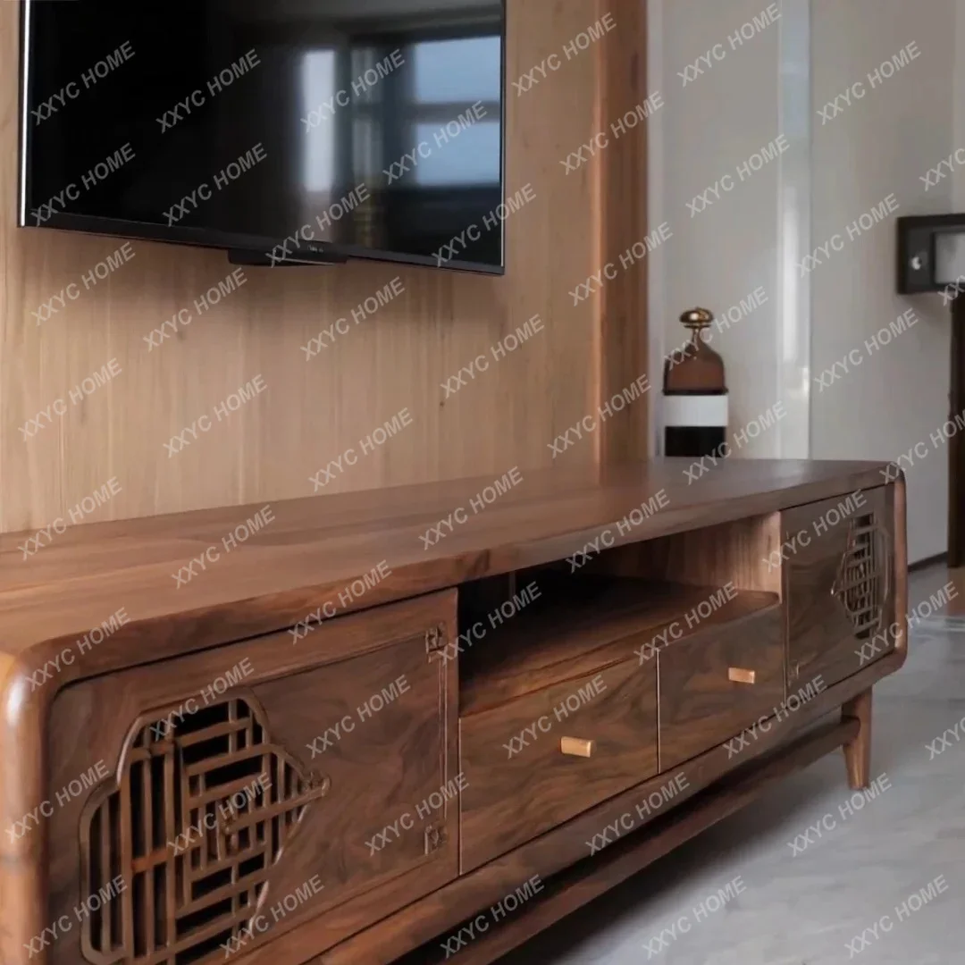 solid wood TV cabinet living room walnut modern simple TV cabinet
solid wood TV cabinet living room walnut modern simple TV cabinet