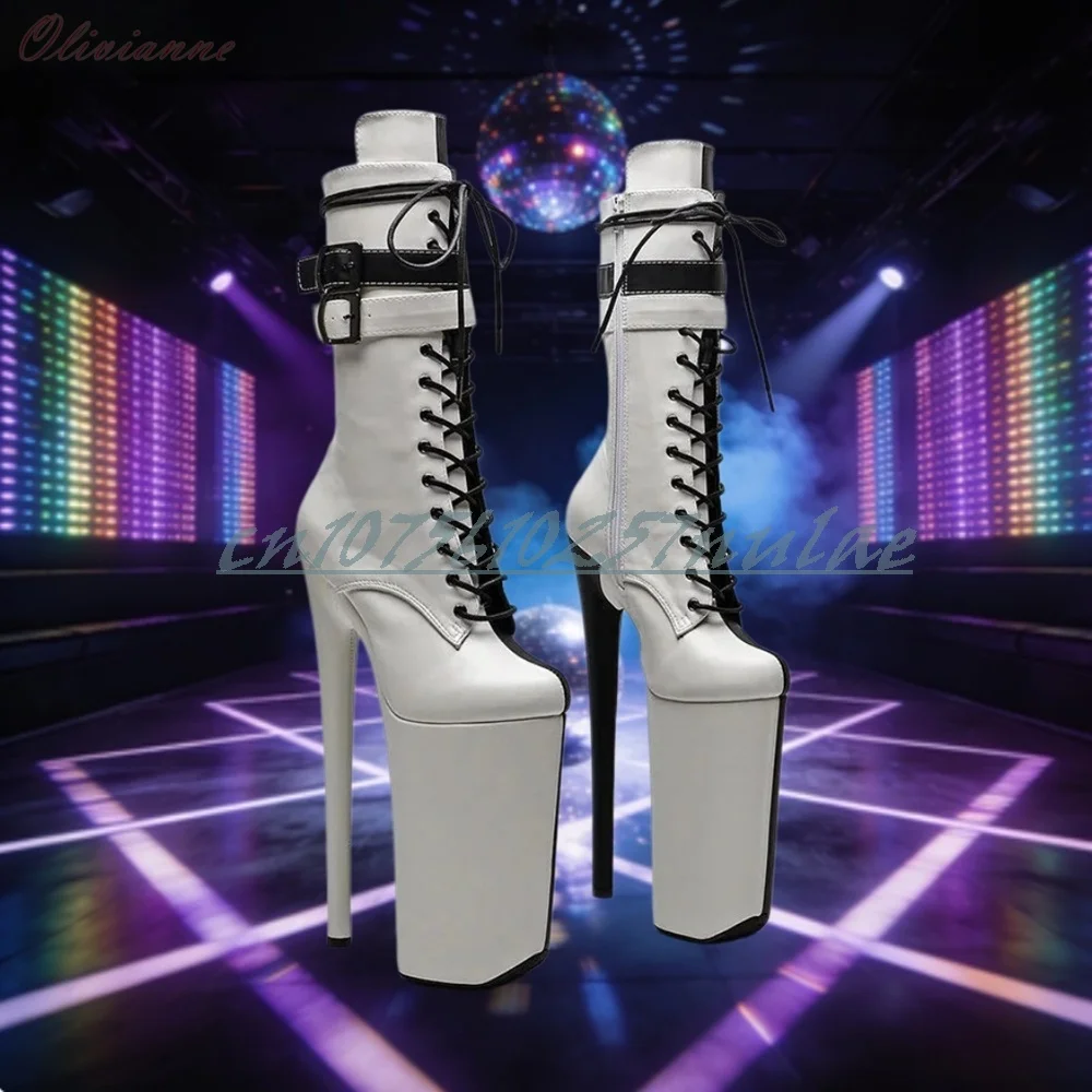White Patent Over-the-Knee Platform Stiletto Boots Buckle Lace-Up Pole Dancing Shoes for Nightclub Performance Fashion Hot Girls
White Patent Over-the-Knee Platform Stiletto Boots Buckle Lace-Up Pole Dancing Shoes for Nightclub Performance Fashion Hot Girls