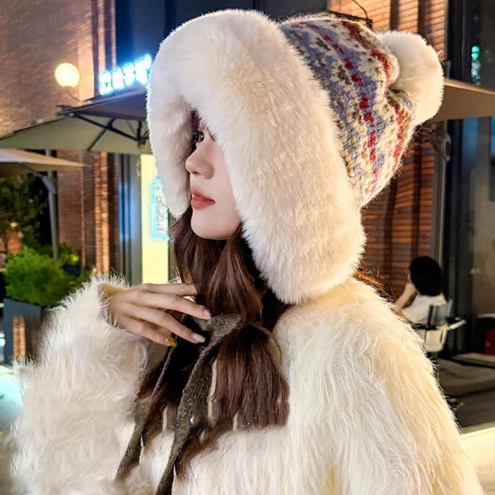HT4912 New Autumn Winter Hats for Women Thick Warm Knitted Hat Soft Fluffy Fur Beanie Hat Ladies Earflap Cap Female Russian Hat
HT4912 New Autumn Winter Hats for Women Thick Warm Knitted Hat Soft Fluffy Fur Beanie Hat Ladies Earflap Cap Female Russian Hat
