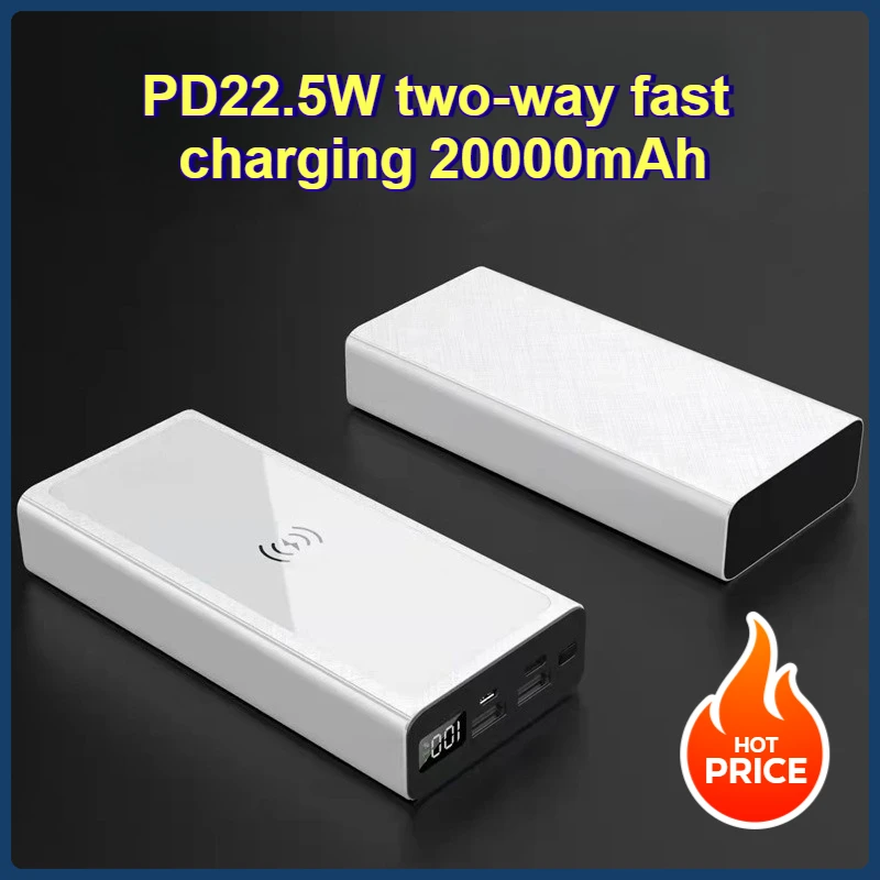 PD22.5W Two-way Fast Charging 20000mAh 15W Wireless Power Bank Mobile Phone Fast Charging Mobile Power Supply
PD22.5W Two-way Fast Charging 20000mAh 15W Wireless Power Bank Mobile Phone Fast Charging Mobile Power Supply