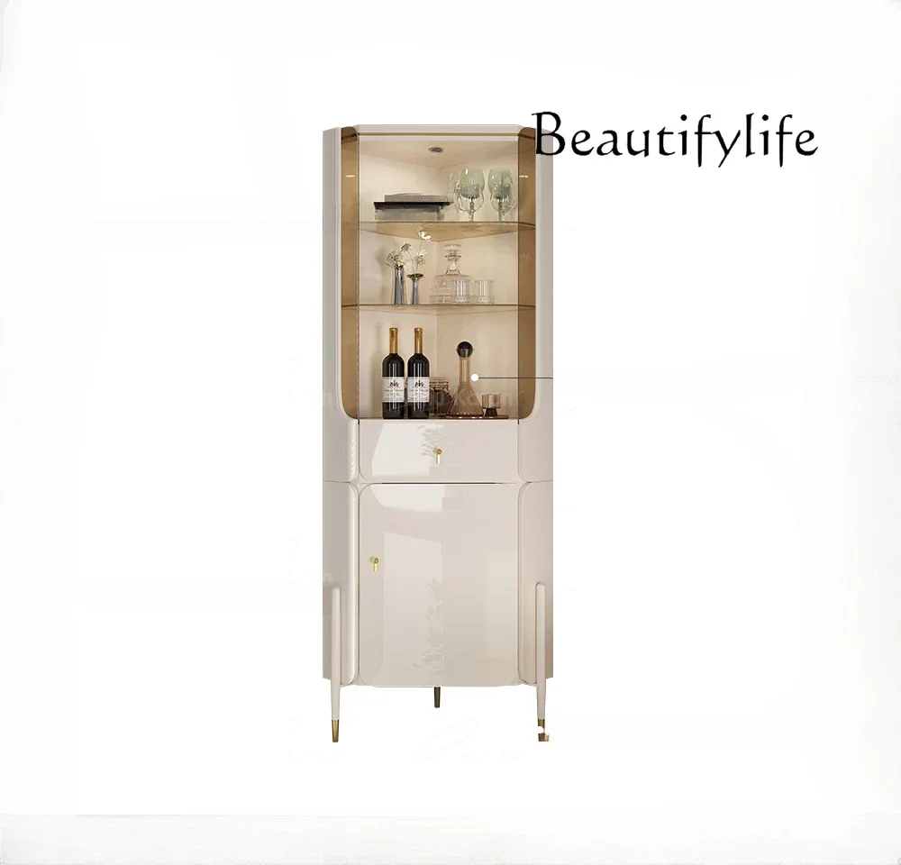 N Light Luxury Stainless Steel Triangle Wine Cabinet Display Cabinet Living Room Glass Corner Cabinet with Drawer
N Light Luxury Stainless Steel Triangle Wine Cabinet Display Cabinet Living Room Glass Corner Cabinet with Drawer
