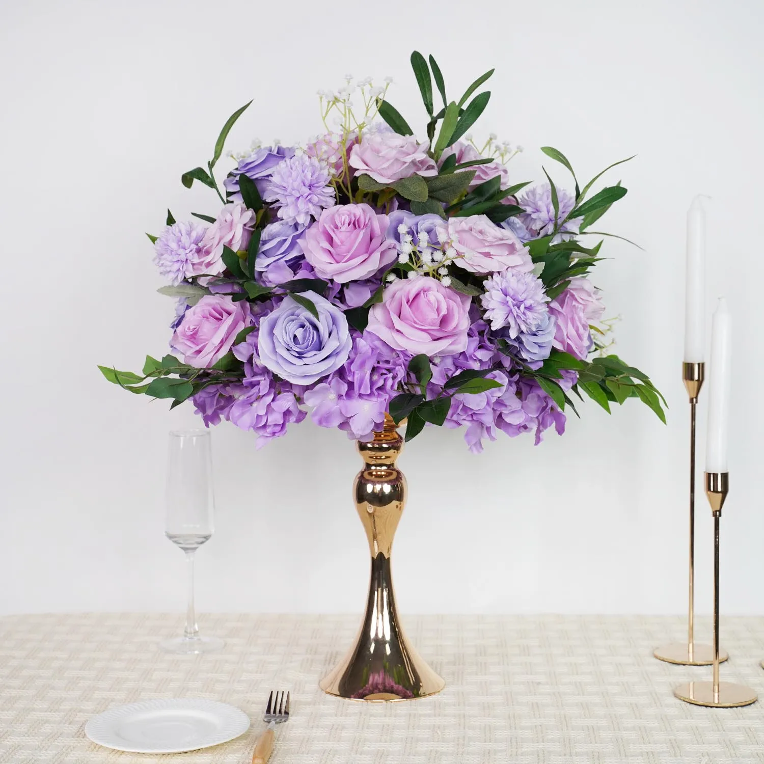 Uflower Purple Rose Babysbreath Flower ball Wedding Decoration Floral Arrangement Table Centerpieces Floor Artificial Flowers
Uflower Purple Rose Babysbreath Flower ball Wedding Decoration Floral Arrangement Table Centerpieces Floor Artificial Flowers