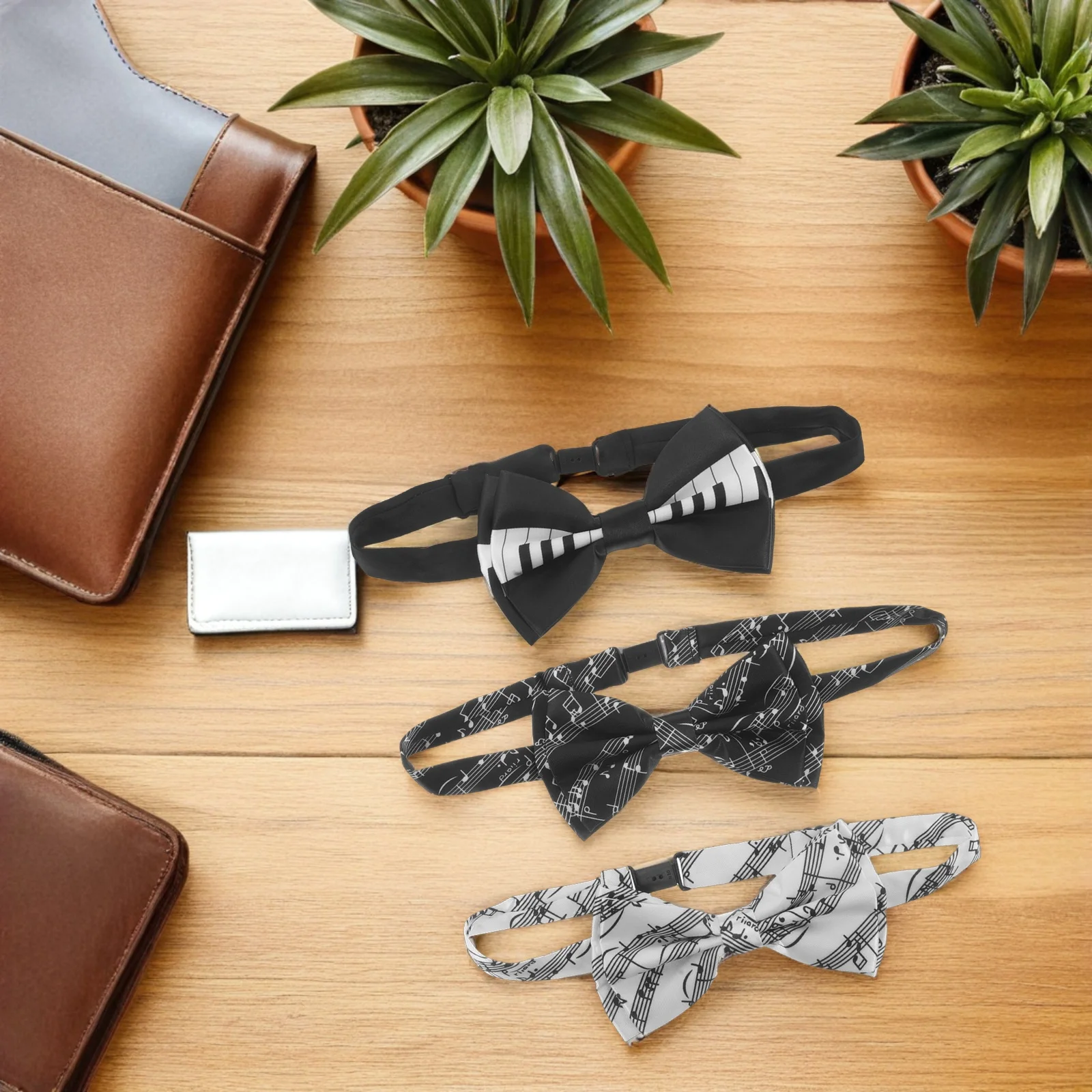 3Pcs Music Bow Tie Piano-Themed Pre-Tied Clip on Suit Accessory for Men Festival Wedding Party Groomsmen Performer Necktie
3Pcs Music Bow Tie Piano-Themed Pre-Tied Clip on Suit Accessory for Men Festival Wedding Party Groomsmen Performer Necktie