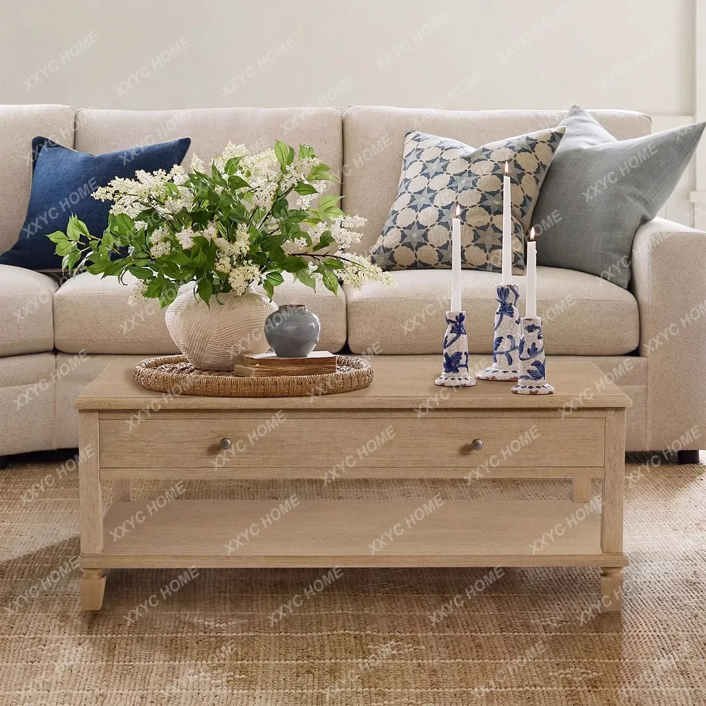 YYJ Retro Solid Wood Coffee Table Country Log Style Living Room Coffee Table Rectangular Simple Tea Table
YYJ Retro Solid Wood Coffee Table Country Log Style Living Room Coffee Table Rectangular Simple Tea Table