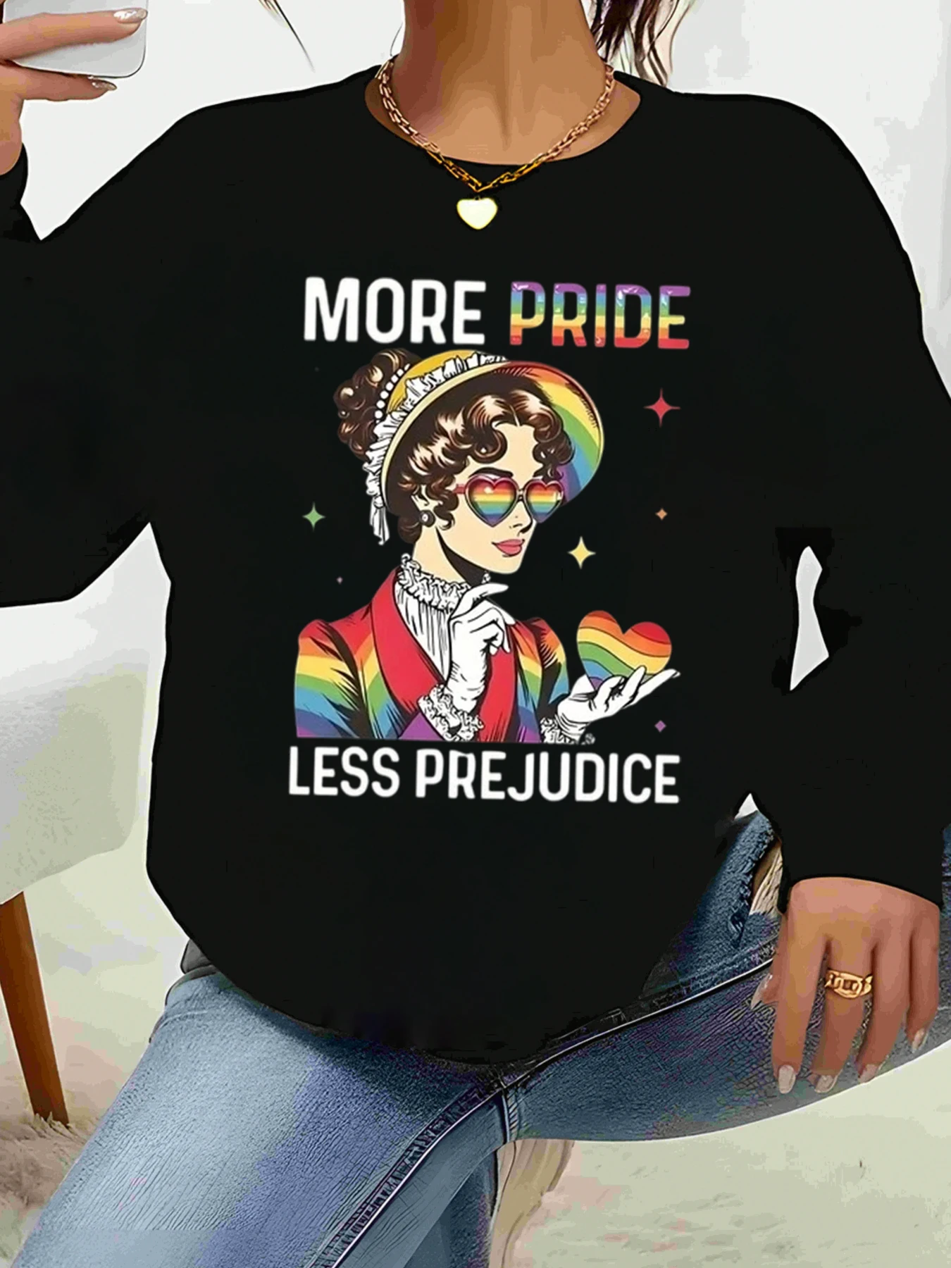 Футболка с длинными рукавами и графическим принтом Rainbow Pride Lady, повседневная одежда для женщин
Футболка с длинными рукавами и графическим принтом Rainbow Pride Lady, повседневная одежда для женщин