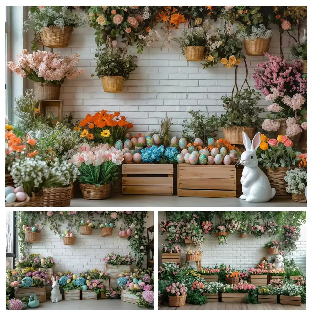 Spring Easter Flowers Room Backdrop Floral Colorful Eggs Basket Rabbit Birthday Party Decor Photography Background Photo Studio
Spring Easter Flowers Room Backdrop Floral Colorful Eggs Basket Rabbit Birthday Party Decor Photography Background Photo Studio