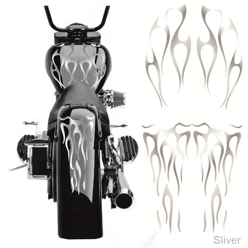 New Silvery Motorcycle Flame Auto Stickers On The Car For Oil Tank Decor Creative Auto Decorative Decals Vinyl Car Body Decals
New Silvery Motorcycle Flame Auto Stickers On The Car For Oil Tank Decor Creative Auto Decorative Decals Vinyl Car Body Decals