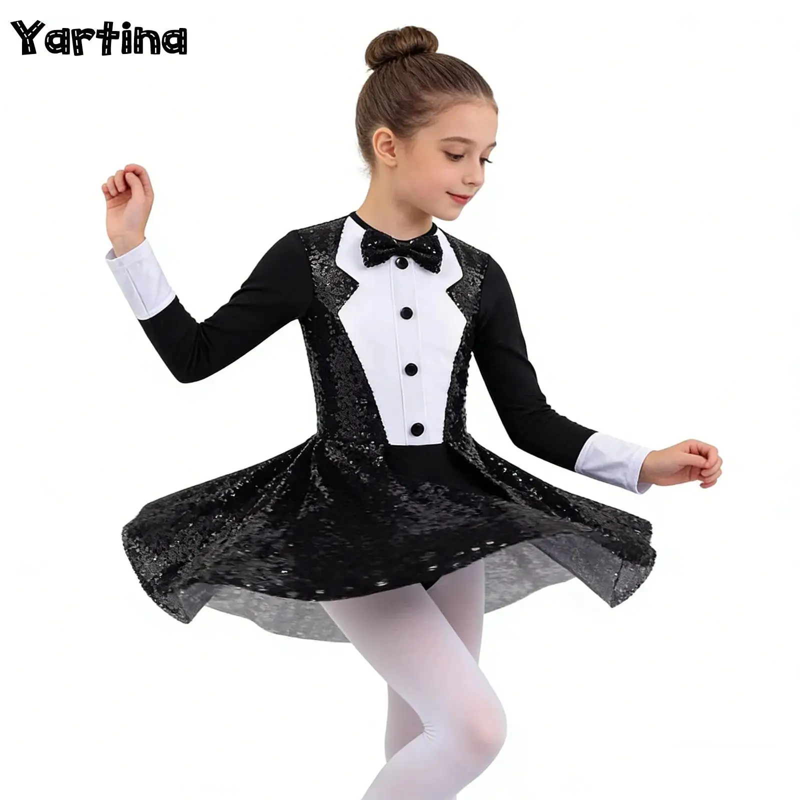 Kids Girls Gymnastics Ballet Latin Lyrical Dance Body Dress Sequins Leotard with Hem Circus Ringmaster Magician Carnival Costume
Kids Girls Gymnastics Ballet Latin Lyrical Dance Body Dress Sequins Leotard with Hem Circus Ringmaster Magician Carnival Costume