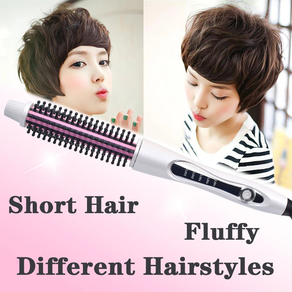 Electric Straightener Brush Hair Curler Brush Barrel Curling Iron Wand for Short Hair Hot Comb Rollers Ceramic Round PTC Heated
Electric Straightener Brush Hair Curler Brush Barrel Curling Iron Wand for Short Hair Hot Comb Rollers Ceramic Round PTC Heated