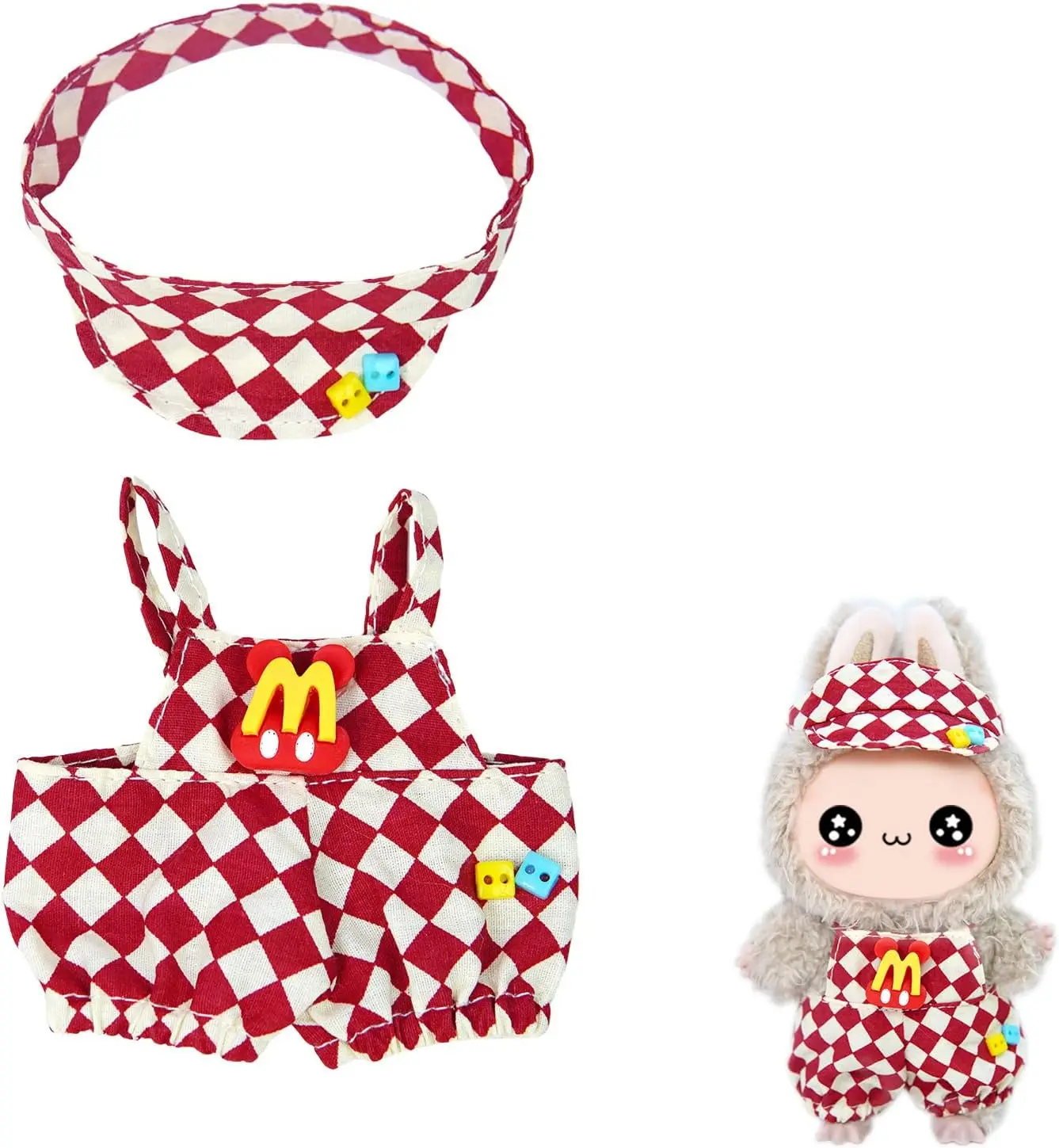 Labu Doll Outfit Set - Checkered Romper & Summer Hat for 3.5" labobo Vinyl Figures (Not a Toy, Ages 12+) red
Labu Doll Outfit Set - Checkered Romper & Summer Hat for 3.5" labobo Vinyl Figures (Not a Toy, Ages 12+) red