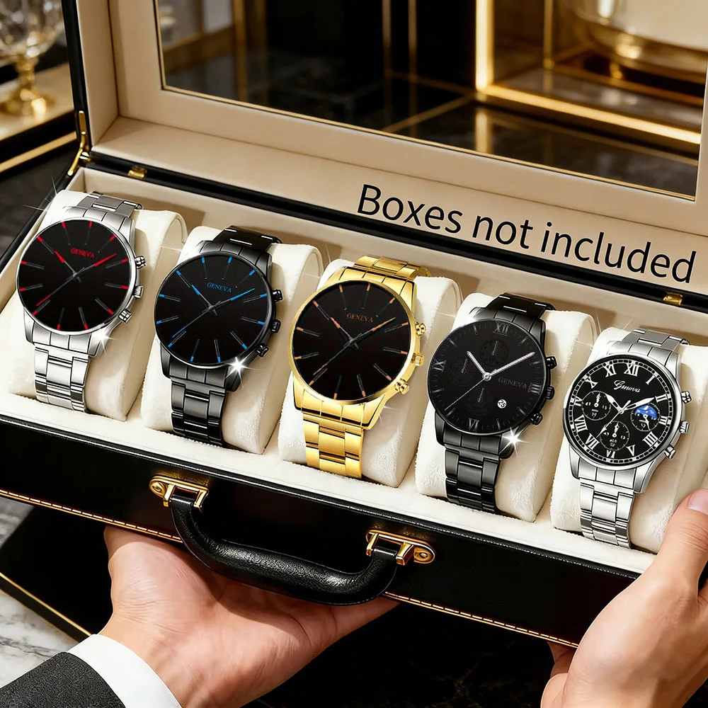 5PCS/Set Fashion Men's Watch Casual Gold Steel Band Analog Male Quartz Watches Jewelry Set(Without Box)
5PCS/Set Fashion Men's Watch Casual Gold Steel Band Analog Male Quartz Watches Jewelry Set(Without Box)
