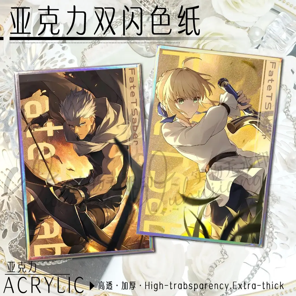 Аниме Fate/stay night Saber, акриловая двойная вспышка, цветная бумага, цветная карта, украшение для рабочего стола, фанаты, рождественские подарки 
Аниме Fate/stay night Saber, акриловая двойная вспышка, цветная бумага, цветная карта, украшение для рабочего стола, фанаты, рождественские подарки