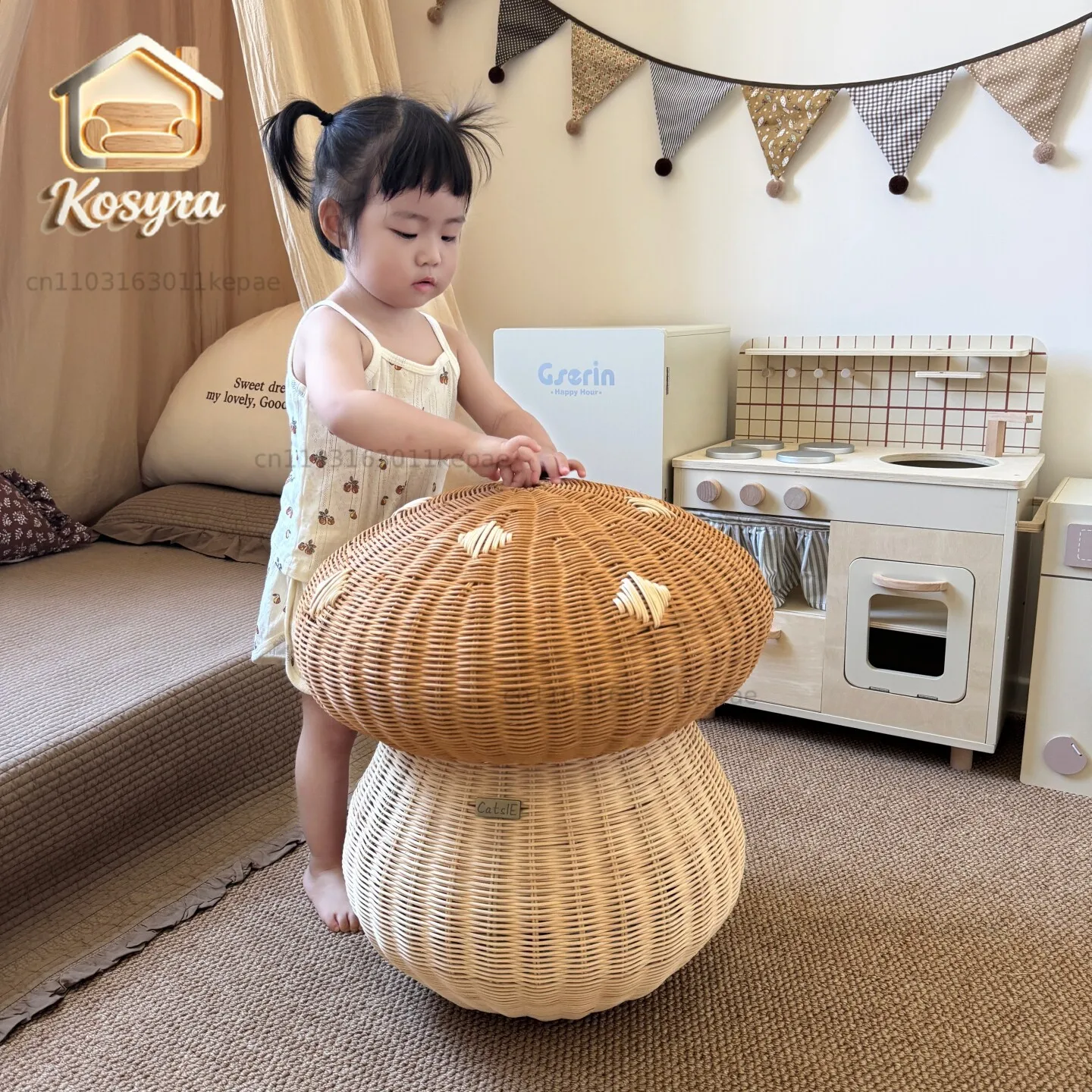 Nordic ins style rattan dirty laundry basket mushroom-shaped storage basket children's toy storage basket bedroom living room
Nordic ins style rattan dirty laundry basket mushroom-shaped storage basket children's toy storage basket bedroom living room