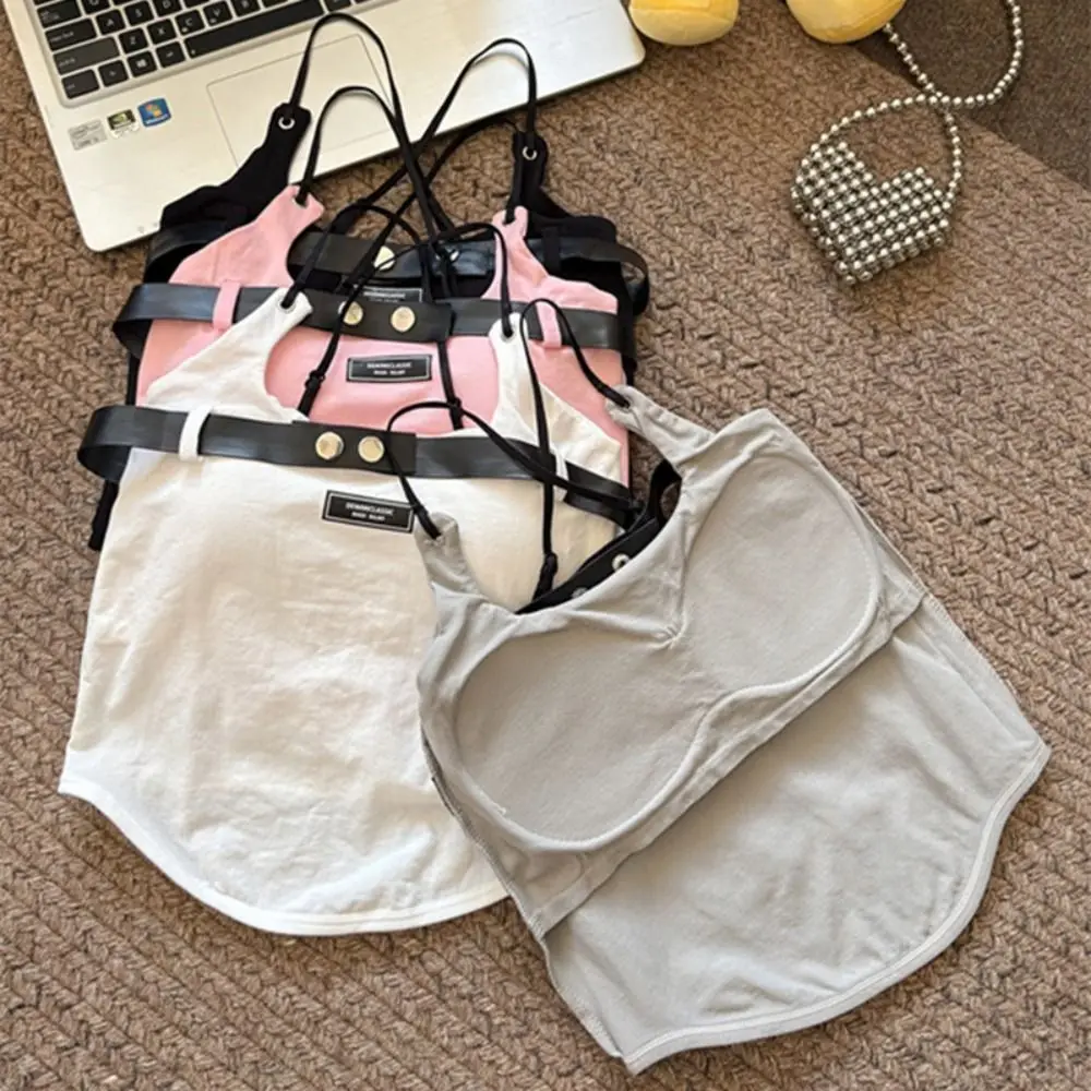 Chest Pad Women's Halter Vest Y2K Aesthetic Slim Girl Youth Tank Top with Chest Pad High Street Hot Girl Crop Tops For Summer
Chest Pad Women's Halter Vest Y2K Aesthetic Slim Girl Youth Tank Top with Chest Pad High Street Hot Girl Crop Tops For Summer