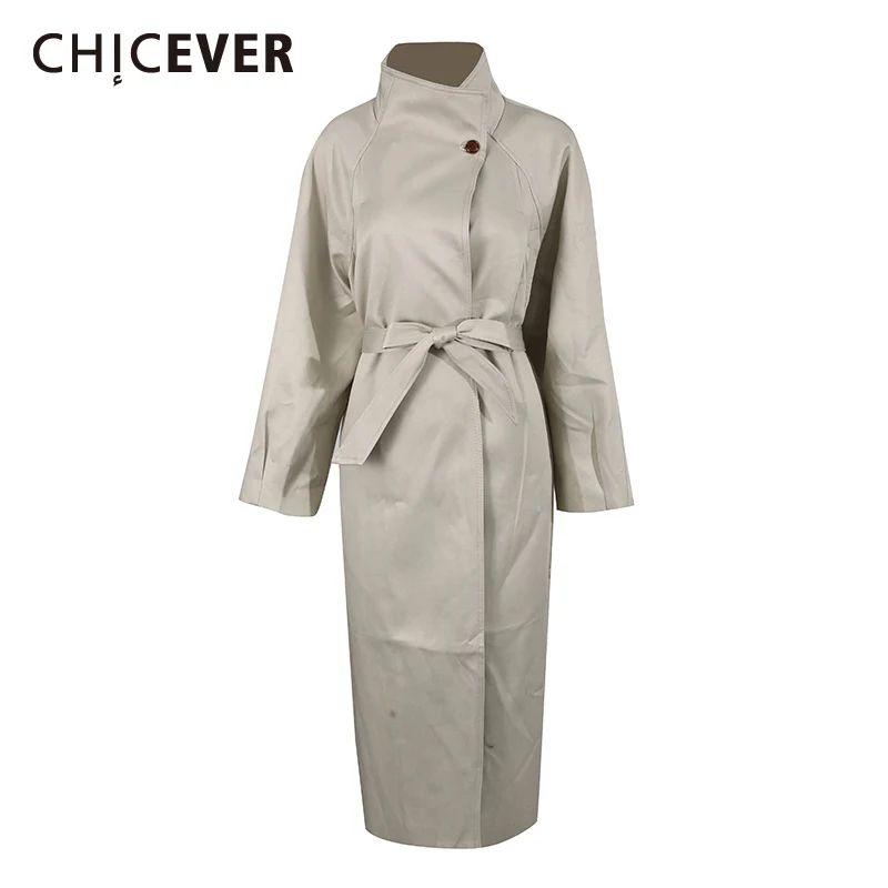 CHICEVER Solid Spliced Lace Up Chic Trench Female Turtleneck Long Sleeve Loose French Vintage Women's Trenchs Autumn Fashion New
CHICEVER Solid Spliced Lace Up Chic Trench Female Turtleneck Long Sleeve Loose French Vintage Women's Trenchs Autumn Fashion New